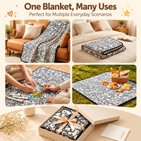 Couverture à colorier DIY, couverture imprimée personnalisée avec des dessins animés, lavable, avec des feutres pour enfants, couverture en polaire d'agneau