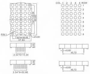 ขายตรงจากโรงงาน จอ <span class=keywords><strong>LED</strong></span> แบบจุดเมทริกซ์ ขนาด <span class=keywords><strong>2</strong></span>.3 นิ้ว สีเขียว 5*8 สำหรับร้านค้าปลีกและโฆษณาสาธารณะ ได้รับการรับรองมาตรฐาน CE และ ROHS - Product Image 3