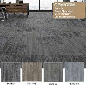 Alfombra de Diseño Moderno a Rayas, Lavable, de Pelo Corto, Ecológica, de Nailon Antideslizante y Resistente al Fuego para Uso en Oficinas y Hoteles - Product Image 4