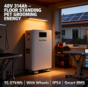 Batterie solaire 48V 314Ah 15kWh pour système de stockage d'énergie, montage mural avec roues - Product Image 5