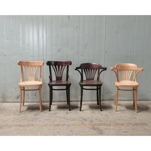 Chaise de salle à manger moderne Siège en bois naturel Chaise de salle à manger à café Chaises avec accoudoir en bois massif - Product Image 5