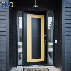 Porte d'entrée moderne en aluminium avec design sans cadre pour villas - Product Image 1
