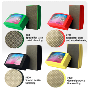 Electroplated Diamond Hand Polishing <strong>Pads</strong> Sanding Block Foam Backing <strong>Pads</strong> for Wood Ceramics Glass Tile Concrete Marble Granite - Product Image 3