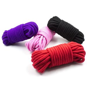Cuerda de algodón de 10m para adultos, juegos de Bondage BDSM femeninos, juguetes <span class=keywords><strong>sexuales</strong></span> para juegos de rol <span class=keywords><strong>sexuales</strong></span>, cuerda de encuadernación para parejas - Product Image 6