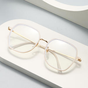 Yc20054 C1 Montures de lunettes rectangulaires pour femmes, monture complète en plastique et métal, protection anti-lumière bleue, verres plats, Taizhou - Product Image 5