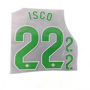 Pegatina Termoadhesiva con Nombre y Número de Jugador <span class=keywords><strong>del</strong></span> Real <span class=keywords><strong>Betis</strong></span> 24-25, Versión Local La Liga B - Product Image 1