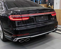 Difusor de Parachoques Trasero para Auto A8 S8, Color Negro Brillante, con Puntas de Escape, para Audi A8 S8 D5 2018-2025, Precio de Fábrica
