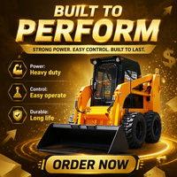 Mini-chargeuse compacte hydraulique Euro 5 CE EPA avec livraison gratuite pour travaux agricoles, aménagement paysager et construction