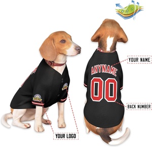 Maglia da Baseball Traspirante Personalizzata per Cani con Nome, Numero e Logo per Cani di Piccola Taglia - Magliette Personalizzate per Cani - Product Image 3