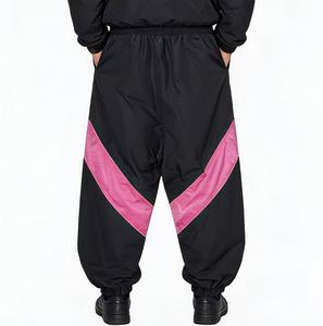 <span class=keywords><strong>Pantaloni</strong></span> da <span class=keywords><strong>Uomo</strong></span> Hip Hop Oxford Color Block Baggy Neri Rosa Impermeabili Antivento Joggers con Coulisse Vestibilità Larga Cargo Personalizzabili OEM - Product Image 6