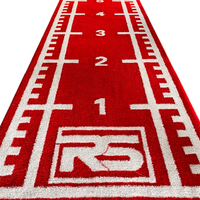 Gazon synthétique rouge sur mesure, gazon artificiel durable, tapis de sol résistant à l'usure pour salle de sport, zone d'entraînement sportif