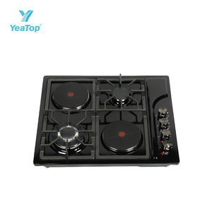 Placa de Cocina Vitrocerámica con 4 Quemadores, Gas y Eléctrica, Integrada - Product Image 6