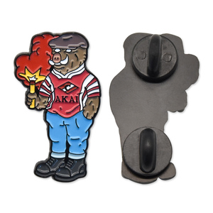 Tùy chỉnh hai tông màu mạ vàng bạc 3D men kim loại an ninh Pin huy hiệu - Product Image 5