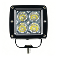3.3Inch 12W Rectangle LED Work Light IP68 Waterproof 12-48V 800lm Auxiliary Driving Lamp for Offroad Car Truck Forklift