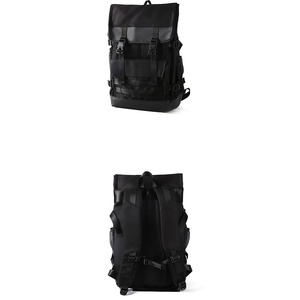 Custom Recycled Plastic Bottles Sports Rolltop Travel Rucksack <b>Roll</b> <b>Top</b> <b>Backpack</b> - Product Image 3