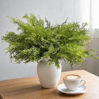 Plante artificielle en plastique souple, type fougère asperge tombante et herbe corail, à feuillage fin et verdure, pour vase floral, décoration maison, mariage, Thanksgiving