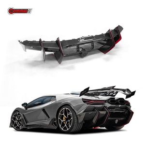 Diffuseur arrière en carbone sec compatible Lamborghini Revuelto, style DK, amélioration aérodynamique, directement de l'usine - Product Image 1