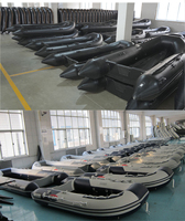 Bateau de sauvetage gonflable Durable de 430cm, Orca/Taiwan Hypalon, coque en aluminium, bateau à vitesse rigide