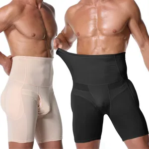 Plus Size S-3XL Sexy Black Briefs Men Padded Butt Briefs Booster