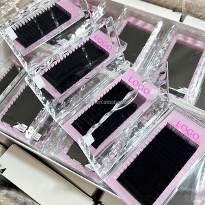 Custom Matte Black Fluffy <strong>Volume</strong> Silk Velvet <strong>Lashes</strong> Trays Wholesale C CC D L LC LD Cashmere Eyelash Extension Supplies - Product Image 6