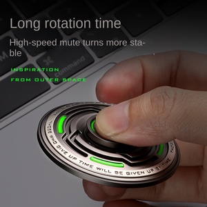 Tiebro Super Long Luminous Fidget Spinner Interfinger Decompression Artifact Toy Excellent Jue Gyro Fingertip Alloy Metal 14+ - Product Image 1