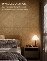 Panneaux acoustiques décoratifs en polyester imprimé modernes pour café, bar, maison, bureau, studio - Haute efficacité acoustique NRC 0.9