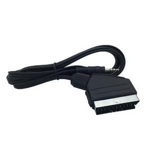 Cable Scart de 21 pines, conector Scart a conector estéreo macho de 3,5 mm, <span class=keywords><strong>TV</strong></span> <span class=keywords><strong>Full</strong></span> <span class=keywords><strong>HD</strong></span>, blindaje múltiple, conector de precisión, cable de audio de 1,5 m/5 pies - Product Image 5