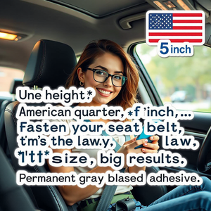 Allacciare la cintura di sicurezza segno adesivo impermeabile in vinile auto decalcomania permanente lucida cintura di sicurezza adesivo promemoria per veicoli - Product Image 3