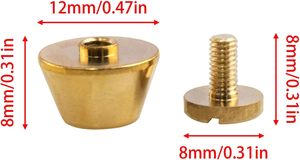 DJF Flat Head Stud Solid Brass Screw <b>Purse</b> Feet For Handbags <b>Purse</b> Feet Stud Head Flat Stud Metal Flat Head <b>Purse</b> Feet Metal Nai - Product Image 3