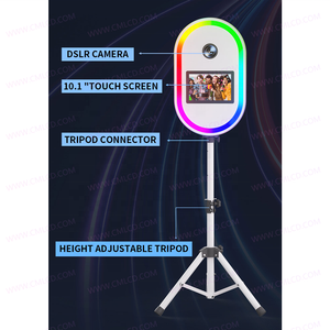 Photomaton pour appareil <span class=keywords><strong>photo</strong></span> reflex numérique facile à installer avec trépied à écran tactile <span class=keywords><strong>de</strong></span> 10.1 pouces boîtier en métal avec cabine <span class=keywords><strong>photo</strong></span> automatique Flash pour la fête - Product Image 3