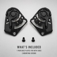 Plaque de base de visière de casque de remplacement, paire gauche droite avec 2 vis pour GSB 350 360D RC3 BIHR K7 KUMOSHI