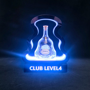 Colorful Acrylic Wine Stand With <b>Led</b> <b>Light</b> Ace Of Spades Shape For Party <b>Bar</b> KTV Display - Product Image 1