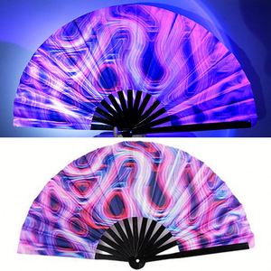 Custom Factory Custom Design Plastic Folding Hand Fans Hot Summer Outdoor Plastic Hand Held Fan for Wedding and Promotion - Product Image 4