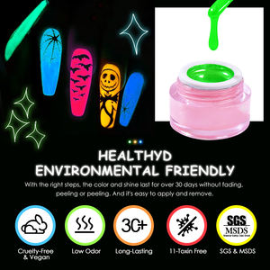 Kostenlose Proben Glow In the Dark Malgel 12 Farben UV-LED Nagellack Nail Art Painted GelFor Halloween - Product Image 4