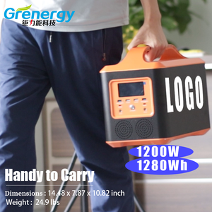 Grenergy Smart APP 25.6V 50Ah 1280Wh Portable Power Station USB Type-C DC/AC 2000W LiFePO4 Lithium <b>Battery</b> <b>Solar</b> <b>Panel</b> Car MPPT - Product Image 3