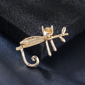 Weiman adorabile animale languido gatto maculato di lusso da donna alla moda lega a goccia per personalizzare spille firmate spille gioielli per vestiti - Product Image 5