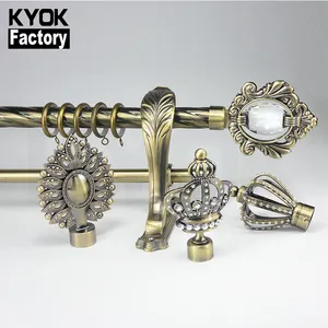 Embrasses de supports de luxe décoratives pour salon, Style moderne, Base ronde en métal, porte-<span class=keywords><strong>tringle</strong></span> à <span class=keywords><strong>rideau</strong></span> robuste, décoration intérieure - Product Image 2