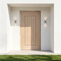 Porte intérieure en bois massif en noyer insonorisée et écologique, résistante à l'eau, pour appartement de luxe et chambre d'hôtel