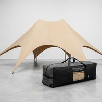 Tente de camping robuste à double pignon, protection UV, imperméable, coupe-vent, grande surface de couverture pour événements extérieurs