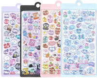 Décoration de la maison, coques de téléphone, carnets, autocollants décoratifs réutilisables kawaii, autocollants en vinyle 3D gonflés