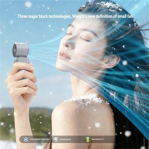 Großhandel Handventilator mit Powerbank 2-in-1: Halbleiter-Kühlpack, Hochgeschwindigkeits-Tragbarer Akku-Ventilator mit 5 Flügeln und LED für Wohnmobile - Product Image 3