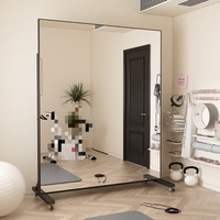 Miroir de danse mobile sans cadre, pour la maison, la danse, la salle de sport, le yoga, le corps entier, à assembler