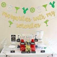 Decoraciones para Despedida de Soltera con Temática de Margaritas, Letrero 'My Senoritas', Fiesta Mexicana, Cactus, Artículos para Despedida de Soltera
