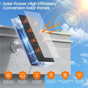 Panel Solar de Silicio Monocristalino de 3W/5W para Cámara <span class=keywords><strong>Google</strong></span> <span class=keywords><strong>Nest</strong></span>, Batería Integrada de 4000mAh/8000mAh, Resistente al Agua, ETFE, 4m, Conector <span class=keywords><strong>Google</strong></span> de 4 Pines - Product Image 4