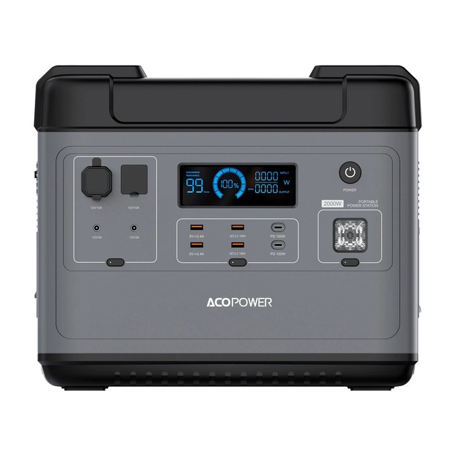 AC OPO P2001 Portable Power Station With Pure Sine Wave Lithium Ion MPPT Solar Generator Battery Po P2001 Solar Generator Power