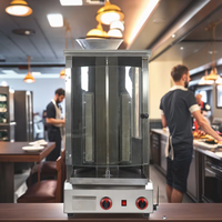 Machine à shawarma électrique/à gaz, machine à kebab machine à kebab pour poulet machine à griller, acier commercial Stealess pour restaurant