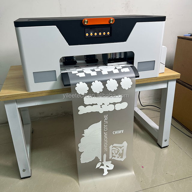 Small Business Pink Haolic A3 Desktop DTF Printer Single XP600 with Powder Shake Machine for Cotton Tshirt Logo label Printing