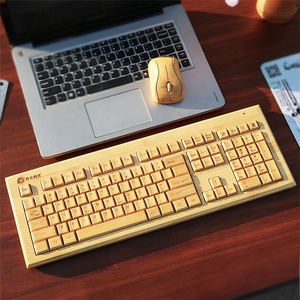 Suitable Keyboard and Mouse Custom Logo Wood Eco Friendly <b>Wireless</b> Usb Standard Desktop <b>PC</b> Technology Gift - Product Image 2