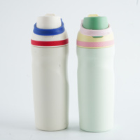 Gourde isotherme portable, nouveau design, en acier inoxydable 304, avec poignée et couvercle à ouverture rapide.