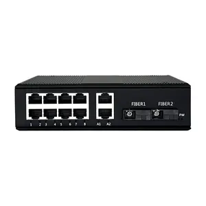 Commutateur industriel 4 8 16 1000M PoE et 8 Gigabit SFP port Switch Fiber Industrial Ethernet Switch pour caméra